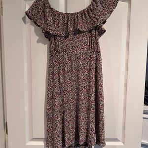 Mango Floral Mini Dress Off the Shoulder NWT